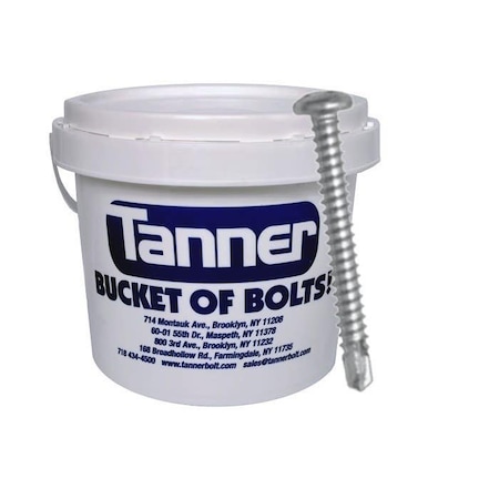 Tanner Self-Drilling Screw, #8 x 3/4 in, Zinc Plated Steel Pan Head Phillips Drive TB-602